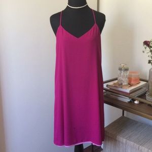 Polyester purple halter strap dress